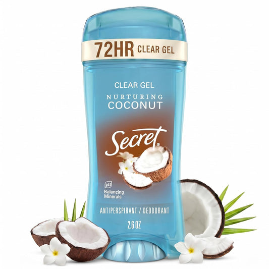 Fresh Clear Gel Antiperspirant and Deodorant for Women, Coconut Scent, 2.6 Oz